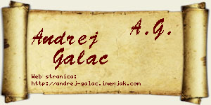 Andrej Galac vizit kartica